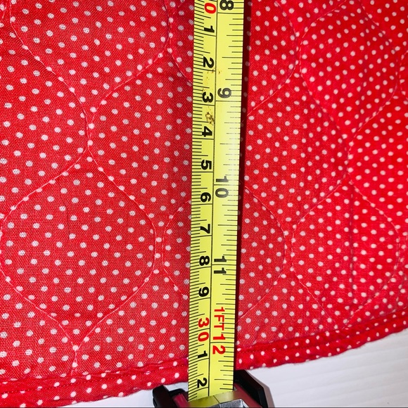 Oval placemats country flowers and red white poke a dot patchwork handmade - Picture 5 of 7